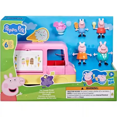 Hasbro Peppa Pig - Peppa és családja interaktív fagyis kocsija