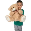 Világosbarna ülő plüss maci 43cm