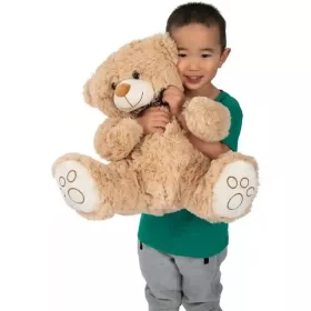 Világosbarna ülő plüss maci 43cm