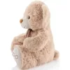 Világosbarna ülő plüss maci 43cm