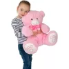 Rózsaszín ülő plüss maci 43cm