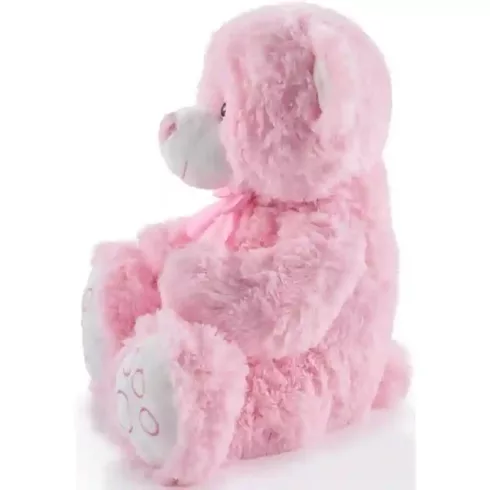 Rózsaszín ülő plüss maci 43cm