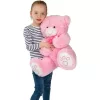 Rózsaszín ülő plüss maci 43cm