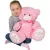 Rózsaszín ülő plüss maci 43cm