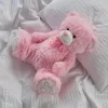 Rózsaszín ülő plüss maci 43cm