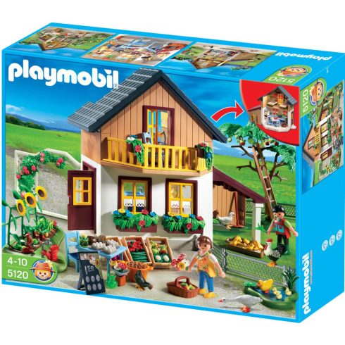 Playmobil 5120 Tanyasi ház bio árukkal és kis piaccal