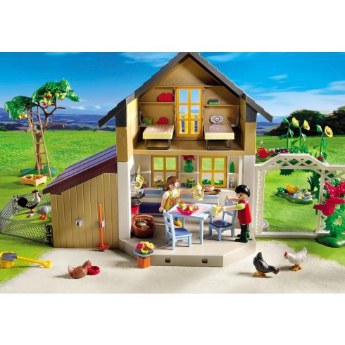 Playmobil 5120 Tanyasi ház bio árukkal és kis piaccal