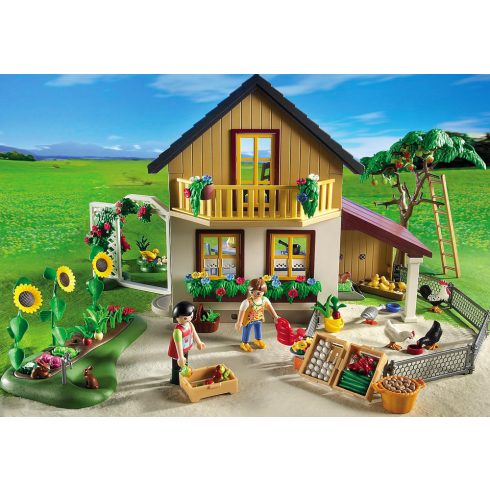 Playmobil 5120 Tanyasi ház bio árukkal és kis piaccal