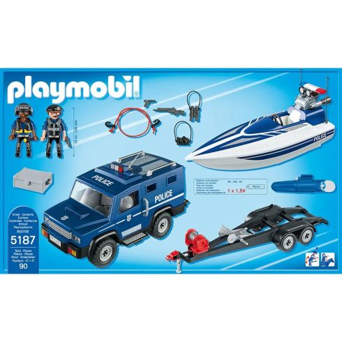 Playmobil 5187 Rendőrautó motorcsónakkal