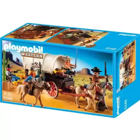 Playmobil 5248 Vadnyugati banditák ponyvás kocsival