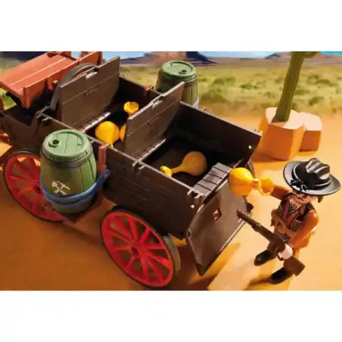 Playmobil 5248 Vadnyugati banditák ponyvás kocsival