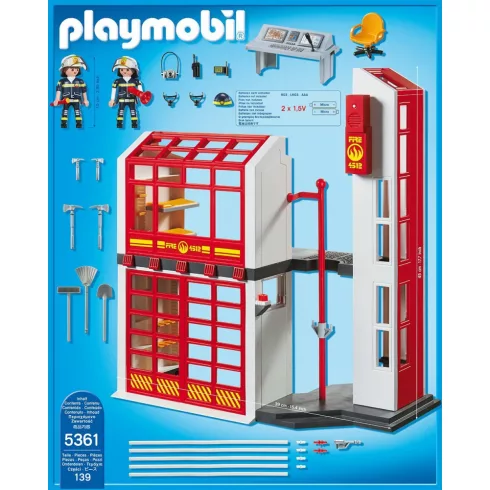 Playmobil 5361 Tűzoltó parancsnokság szirénával