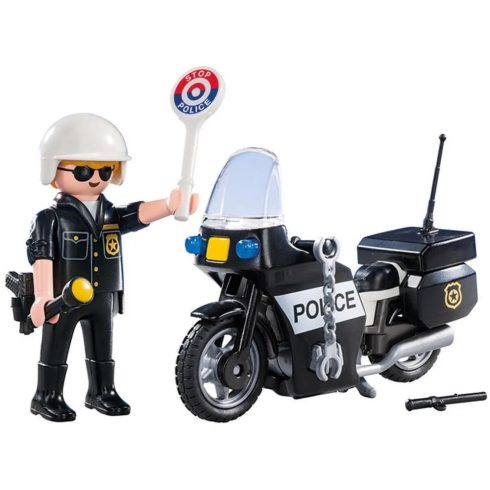 Playmobil 5648 Motoros rendőr hordozható táskában