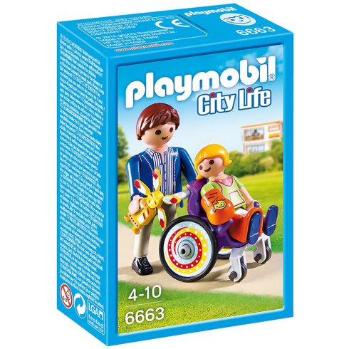 Playmobil 6663 Tolószékes gyermek apukával