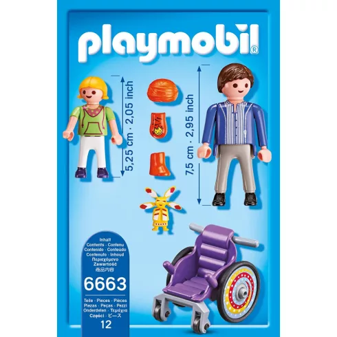 Playmobil 6663 Tolószékes gyermek apukával