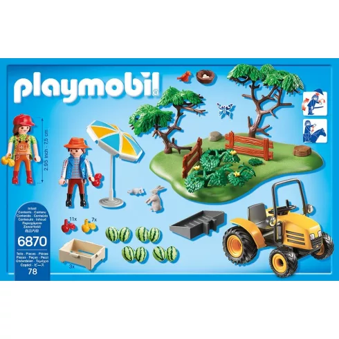 Playmobil 6870 Gyümölcsöskert traktorral