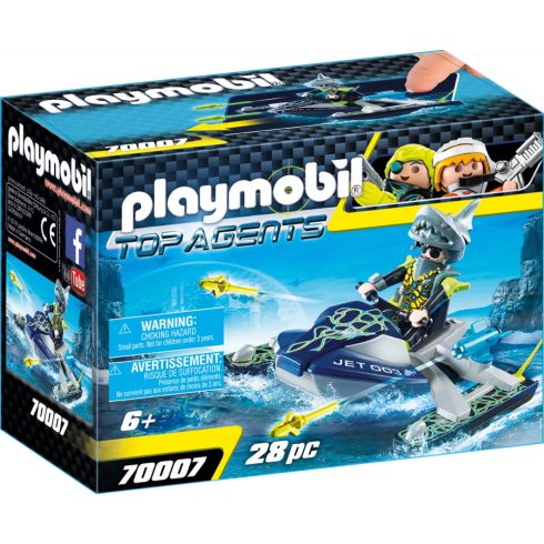 Playmobil 70007 TEAM S.H.A.R.K. rakétavetős jet-skije