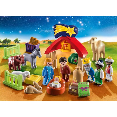 Playmobil 70047 1.2.3 Karácsony - Adventi kalendárium, naptár - Betlehem