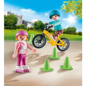 Playmobil 70061 Görkorizó és bicikliző gyerekek