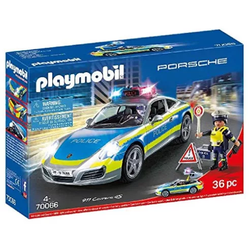Playmobil 70066 Porsche 911 Carrera 4S rendőrautó fénnyel és hanggal