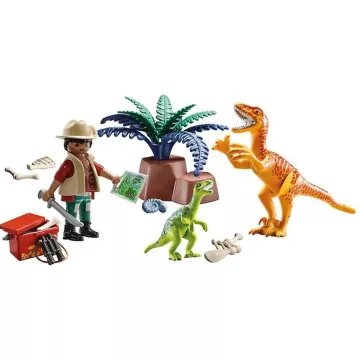   Playmobil 70108 Hordozható dinokutató szett velociraptorokkal