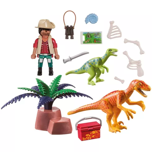 Playmobil 70108 Hordozható dinokutató szett velociraptorokkal