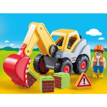 Playmobil 70125 1.2.3 Lapátos kotrógép