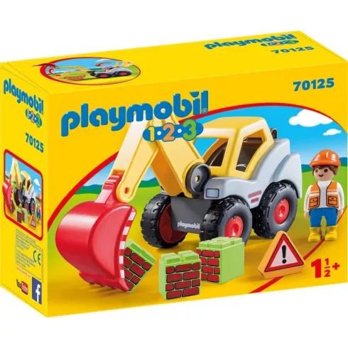 Playmobil 70125 1.2.3 Lapátos kotrógép