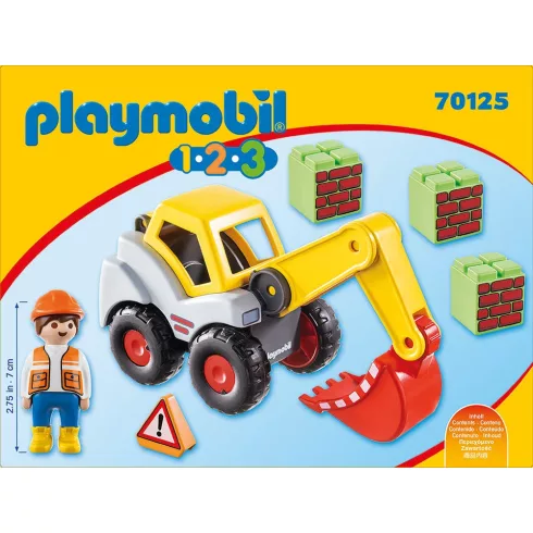Playmobil 70125 1.2.3 Lapátos kotrógép