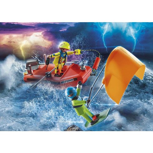 Playmobil 70144 Vízimentők - Kite szörföző mentése csónakkal
