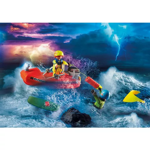 Playmobil 70144 Vízimentők - Kite szörföző mentése csónakkal