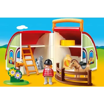 Playmobil 70180 1.2.3 Hordozható lovardám
