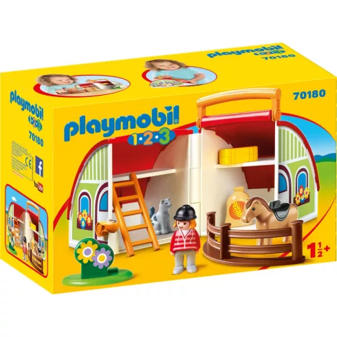 Playmobil 70180 1.2.3 Hordozható lovardám