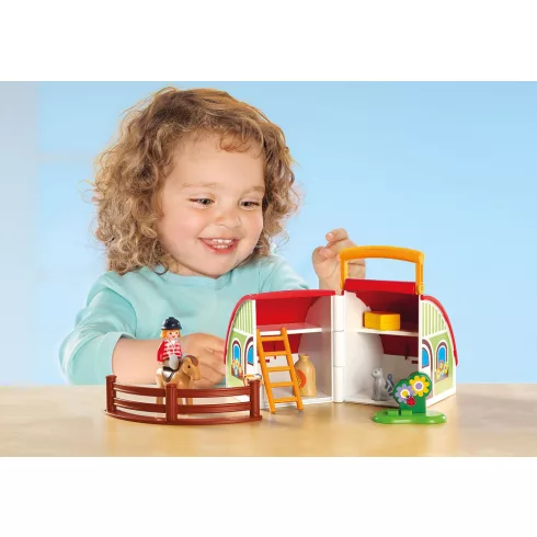 Playmobil 70180 1.2.3 Hordozható lovardám