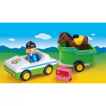 Playmobil 70181 1.2.3 Kisautó lószállítóval