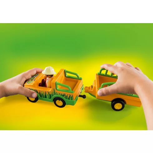 Playmobil 70182 1.2.3 Állatkerti autó orrszarvúval