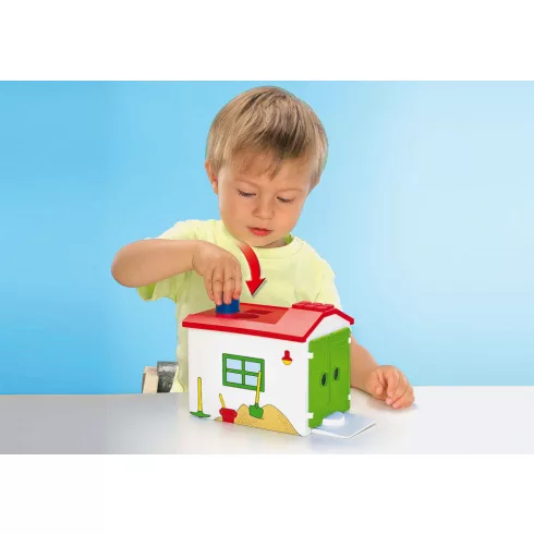 Playmobil 70184 1.2.3 Teherautó formaválogató garázzsal