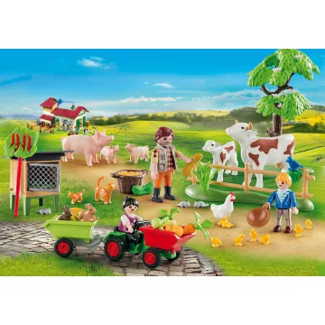   Playmobil 70189 Karácsony - Adventi kalendárium, naptár - A tanyán (csomagolássérült)