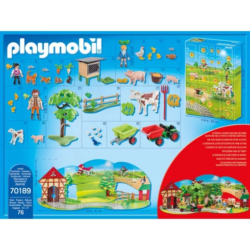 Playmobil 70189 Karácsony - Adventi kalendárium, naptár - A tanyán (csomagolássérült)