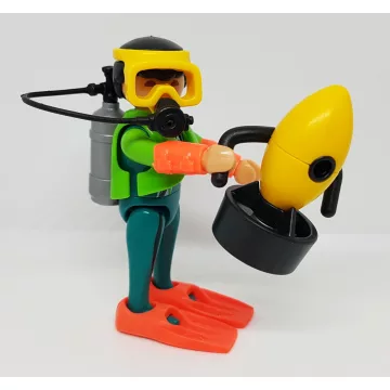   Playmobil 70242 Búvár zsákbamacska figura 17. sorozat (fiúknak)