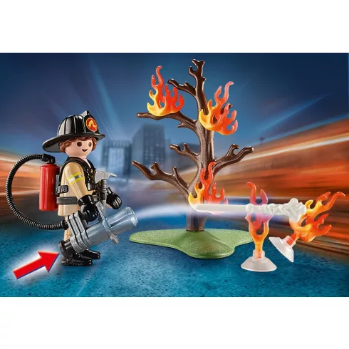 Playmobil 70310 Tűzoltó és kutyája hordozható táskában