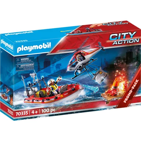 Playmobil 70335 Tűzoltóság helikopterrel és hajóval