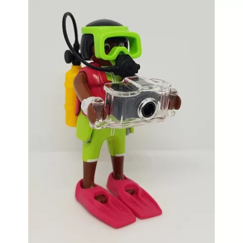 Playmobil 70370 Búvárfotós zsákbamacska figura 18. sorozat (lányoknak)