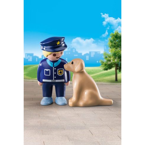 Playmobil 70408 1.2.3 Rendőr kutyával