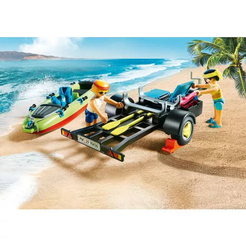 Playmobil 70436 Strandautó utánfutóval és kenuval