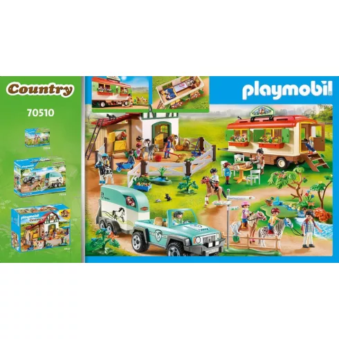 Playmobil 70510 Pónitábor lakókocsival, póniudvar (csomagolássérült)