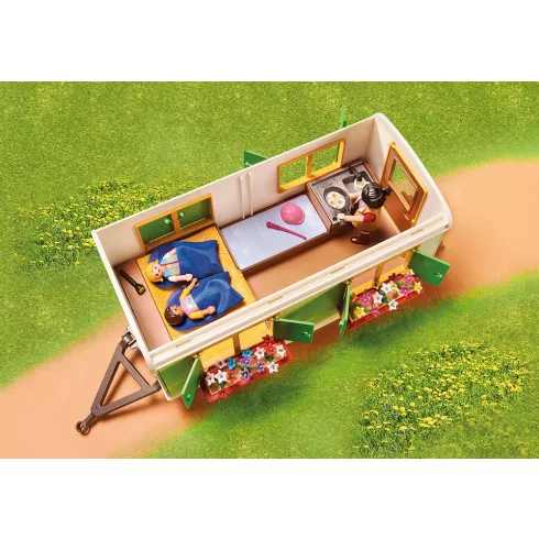 Playmobil 70510 Pónitábor lakókocsival, póniudvar (csomagolássérült)