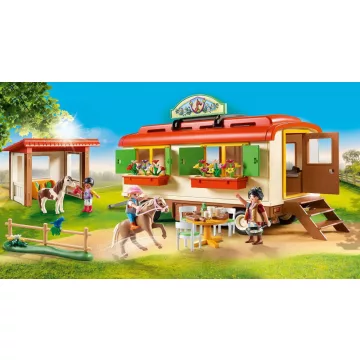 Playmobil 70510 Pónitábor lakókocsival, póniudvar