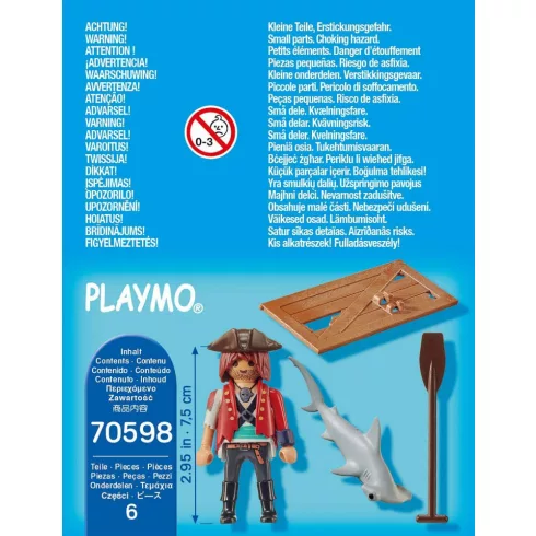 Playmobil 70598 Kalóz tutajon cápával