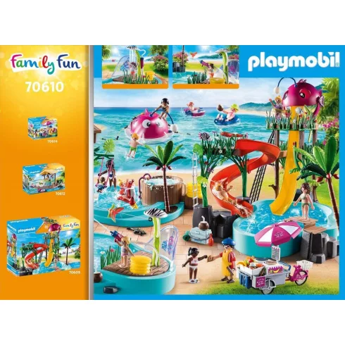 Playmobil 70610 Élménymedence vízspriccelő játékkal